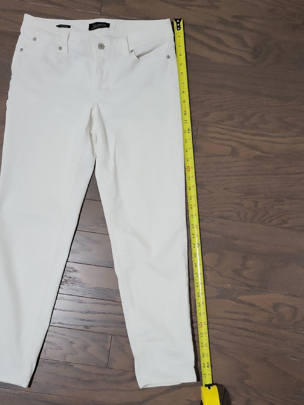 Talbots White Flawless 5 Pocket Boyfriend Jeans - Picture 9 of 9